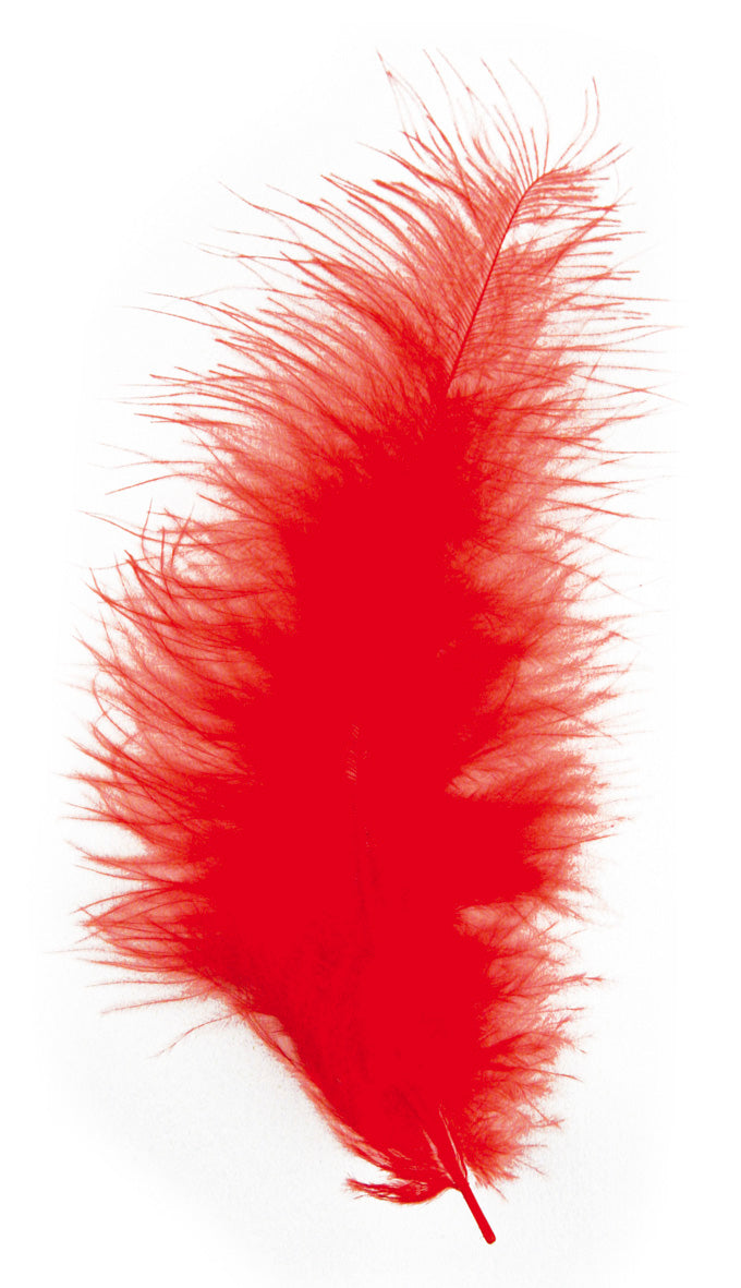 Plumes duvetées rouges