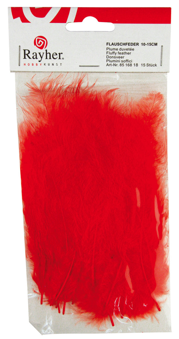 Plumes duvetées rouges