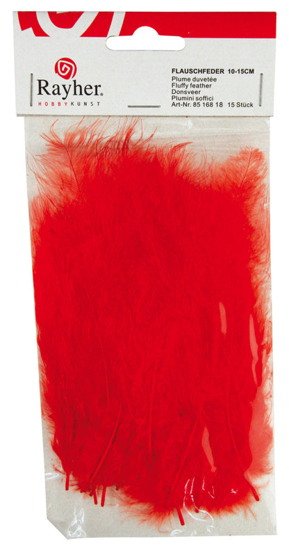 Plumes duvetées rouges