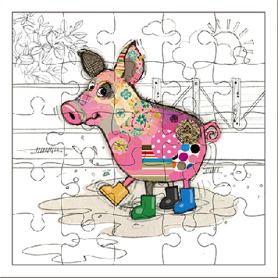 Carte Puzzle COCHON - 25 pièces