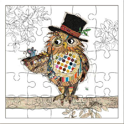 Carte Puzzle HIBOU - 25 pièces