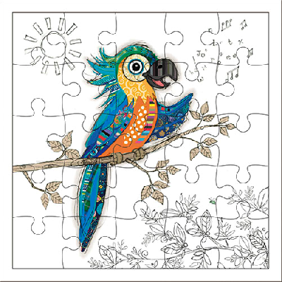 Carte Puzzle PERROQUET - 25 pièces