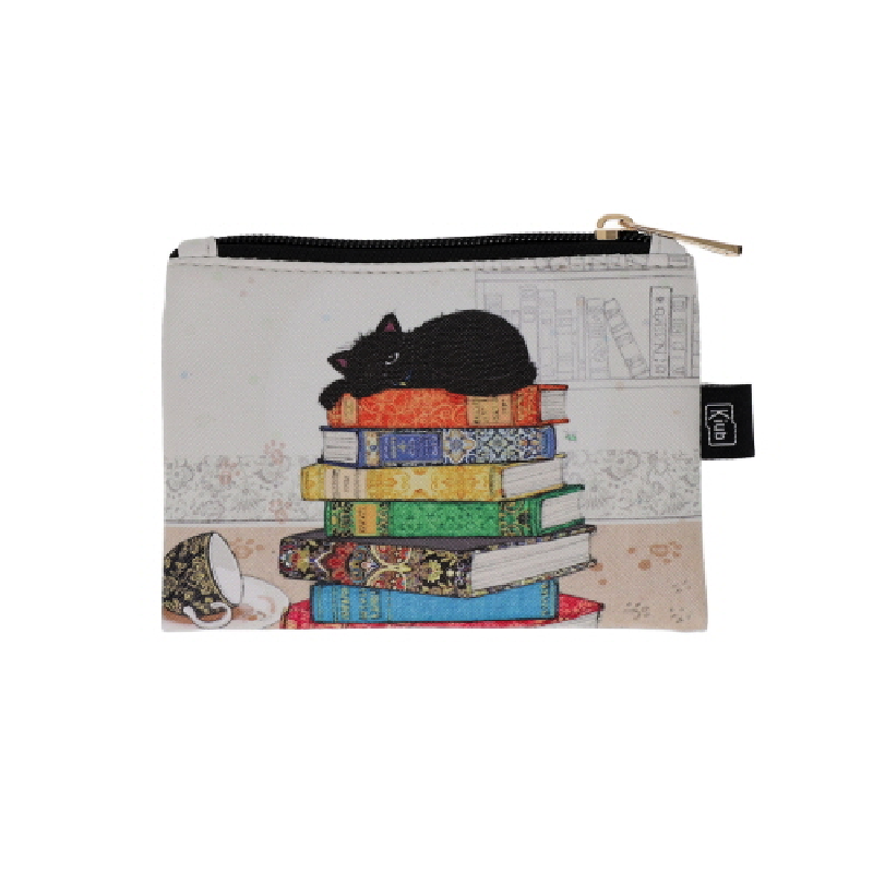 Trousse carrée KIUB chaton sur livres