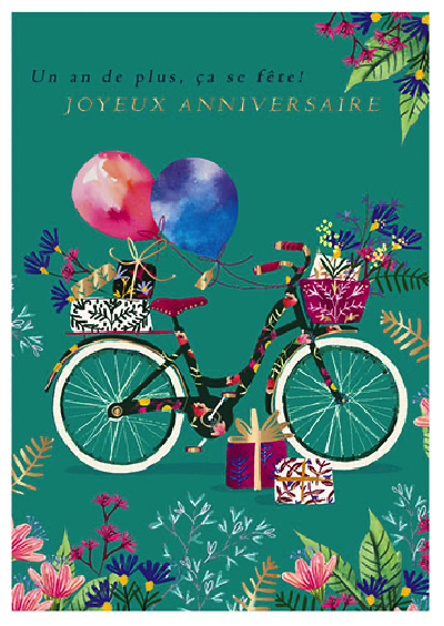 Carte anniversaire VELO