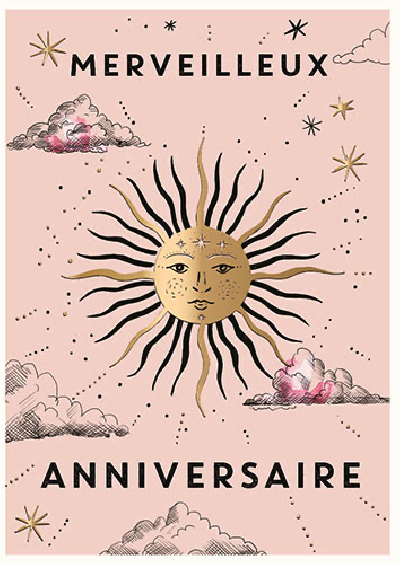 Carte anniversaire SOLEIL