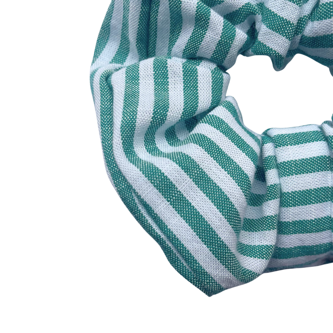 Chouchou - rayures vert et blanc