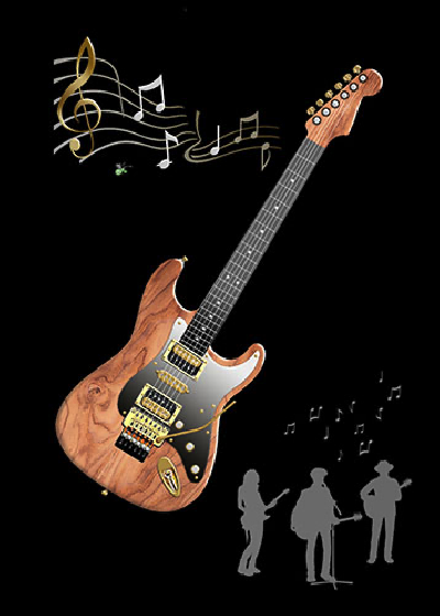 Carte double Guitare