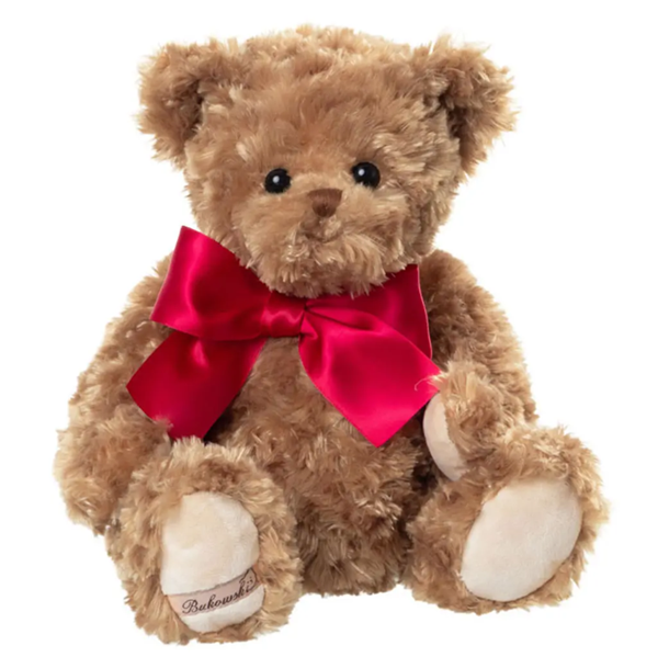 Ours en peluche avec nœud rouge - Alexander