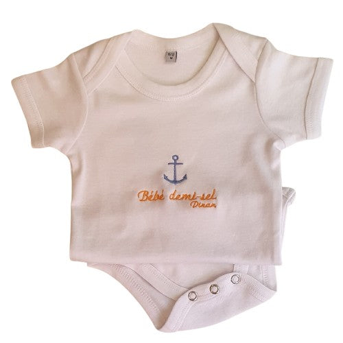 Body brodé - Bébé demi-sel Dinan - Ancre