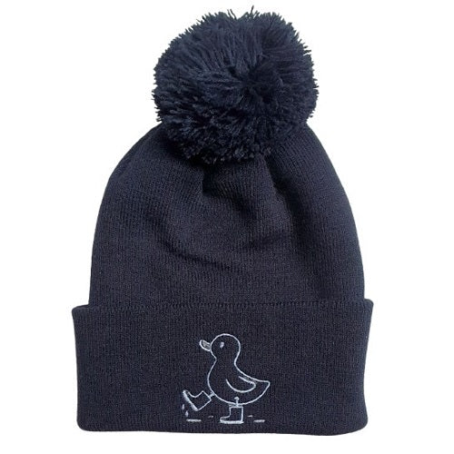 Bonnet enfant bleu marine - Broderie Petit Canard