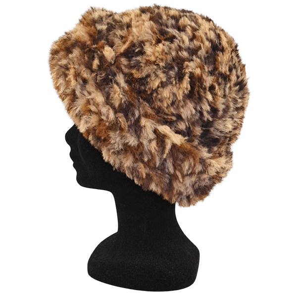 Bonnet en laine et fausse fourrure au crochet - Vendu en boutique uniquement