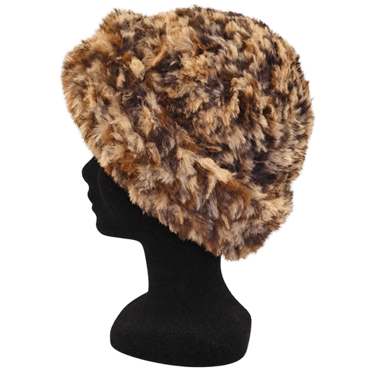 Bonnet en laine et fausse fourrure au crochet - Vendu en boutique uniquement