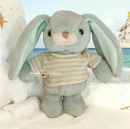 Lapin en peluche Bouncy Bunny pull bleu