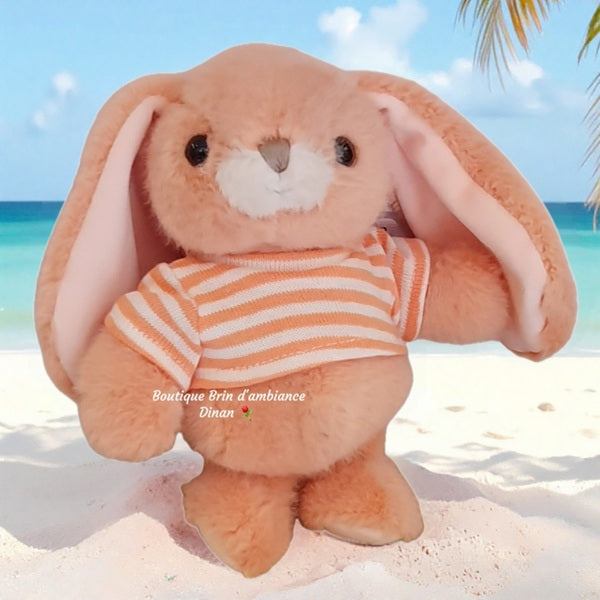 Lapin en peluche Bouncy Bunny pull orange
