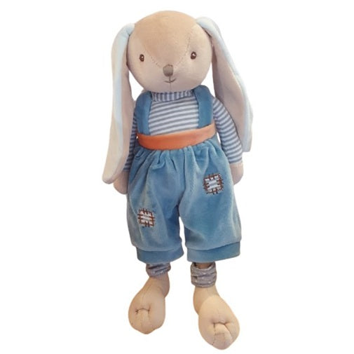 Peluche lapin Bunny brother - Pantalon bleu