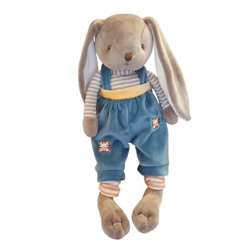 Peluche lapin Bunny brother - Pantalon bleu canard