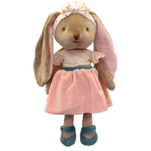 Peluche lapin Bunny sister - Robe rose