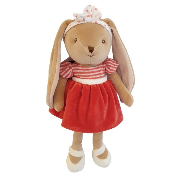 Peluche lapin Bunny sister - Robe rouge