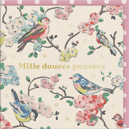 Carte double "Mille douces pensées"