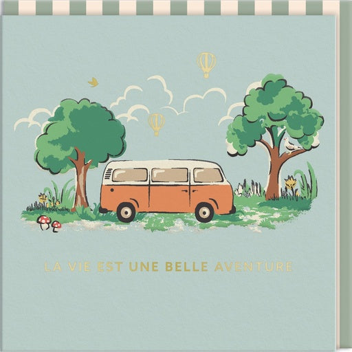 Carte double "La vie est une belle aventure"