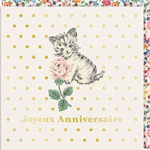 Carte double Chaton "Joyeux anniversaire"