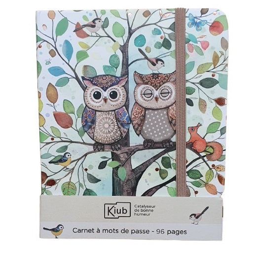 Carnet à mots de passe - Hiboux dans un arbre