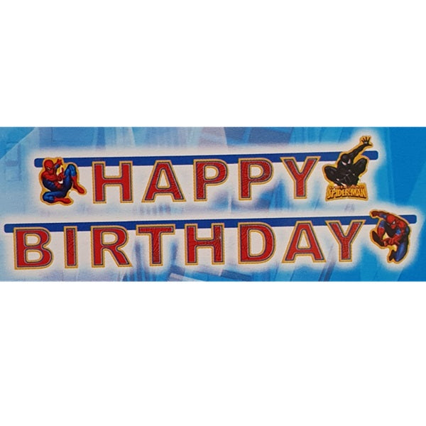 Chainette décorative Happy Birthday SPIDERMAN
