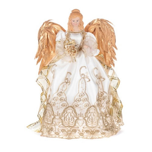 Ange cimier blanc et ses ailes dorées