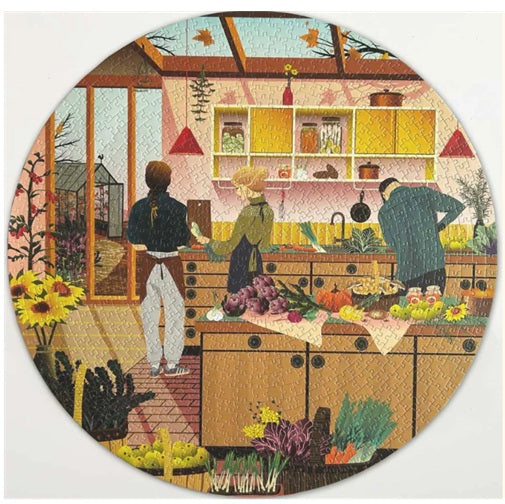 Puzzle rond Frais du jardin - Vissevasse - 1000 pièces