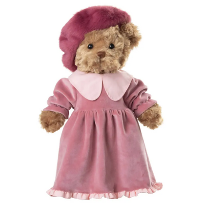 Oursonne en peluche en robe rose - Helenka
