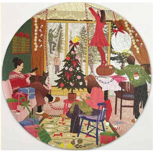 Puzzle rond Un jour en décembre - Vissevasse - 1000 pièces