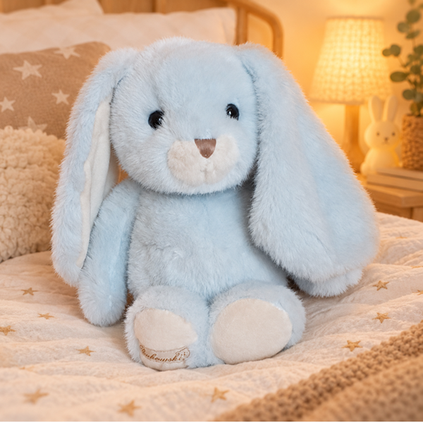 Peluche lapin Jumpy Bunny - Bleu ciel