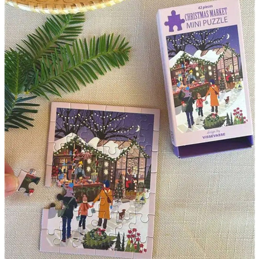 Mini puzzle Christmas market - Vissevasse - 42 pièces