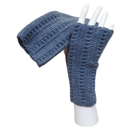 Mitaines jeans chiné au crochet