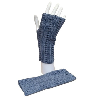 Mitaines jeans chiné au crochet