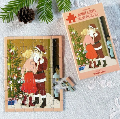 Mini puzzle Mommy et Santa - Vissevasse - 42 pièces