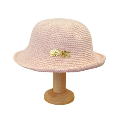 Chapeau au crochet naissance - Rose