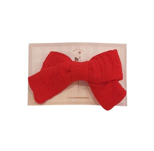 Barrette Nœud croisé rouge