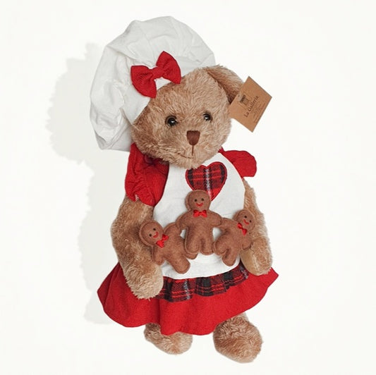 Oursonne cuisinière en peluche