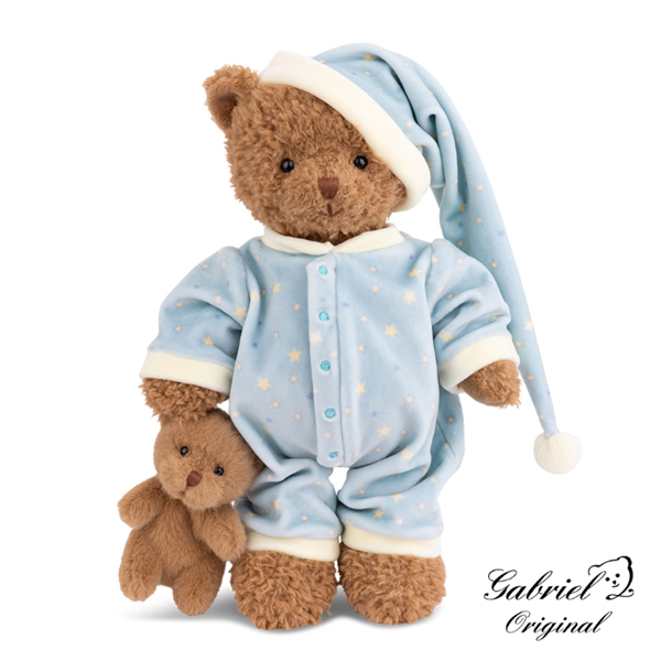 Ours en peluche en pyjama bleu - Hugo