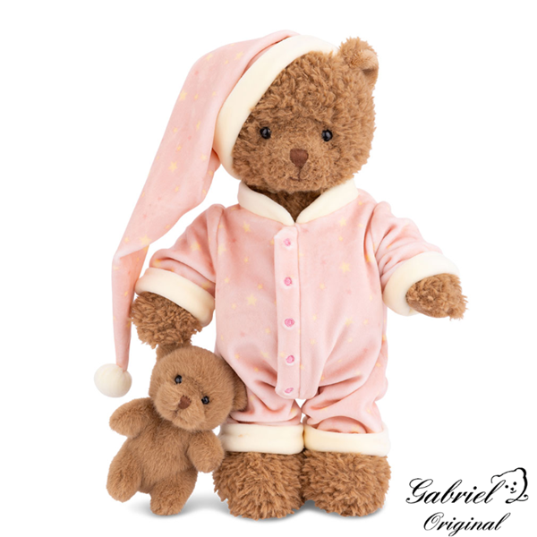 Ours en peluche en pyjama rose - Selma