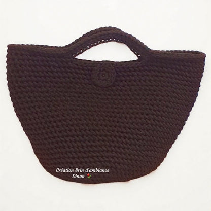 Petit panier Coco noir au crochet