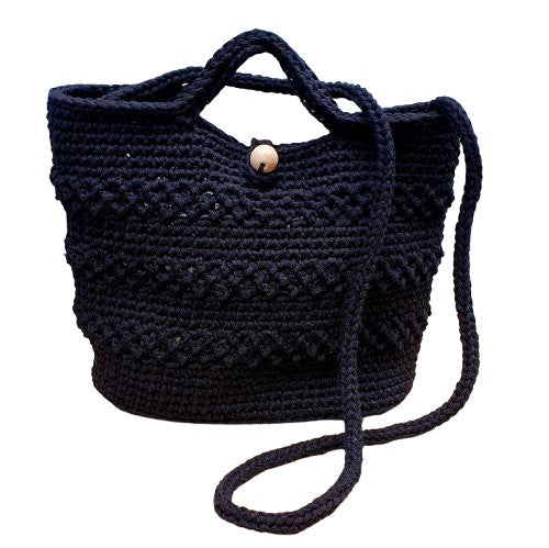 Petit sac au crochet noir