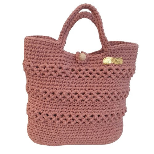 Petit sac au crochet rose - Fait-main