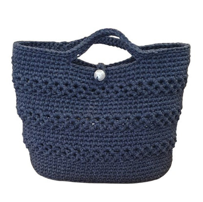 Petit sac au crochet bleu marine