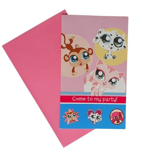 Cartes d'invitation Petshop