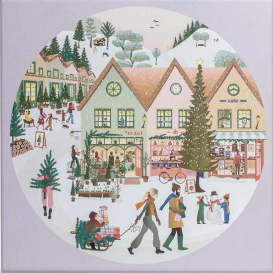 Puzzle rond Noël blanc - Vissevasse - 1000 pièces