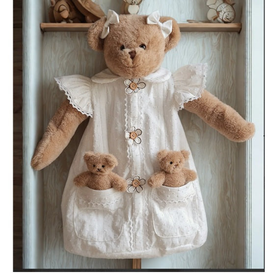 Range pyjama tête d'ours blanc