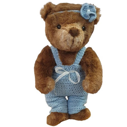 Ours en peluche RANGER en salopette bleue