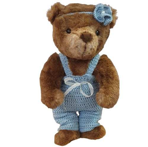 Ours en peluche RANGER en salopette bleue